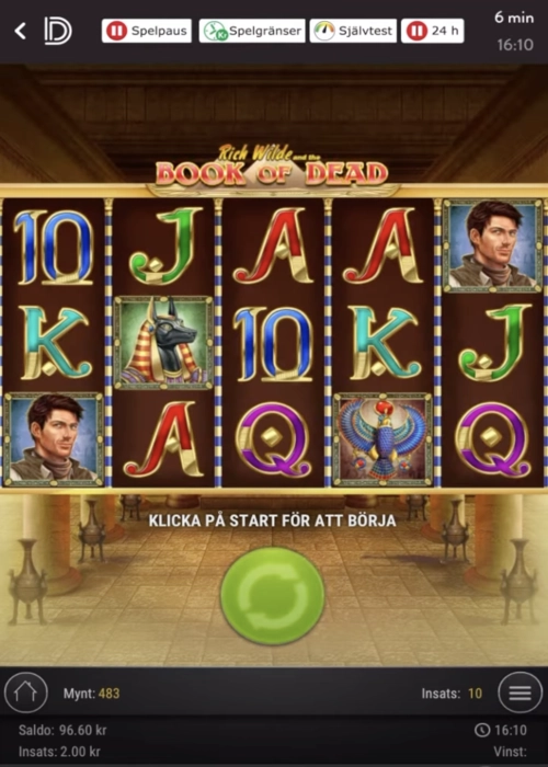 Premium kampanjer belöningar sida Dunder Casino